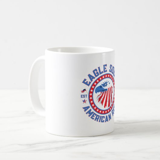 Eagle Soul Amerikanischer Roll 4. Juli-Feier Kaffeetasse (Vorderseite Links)
