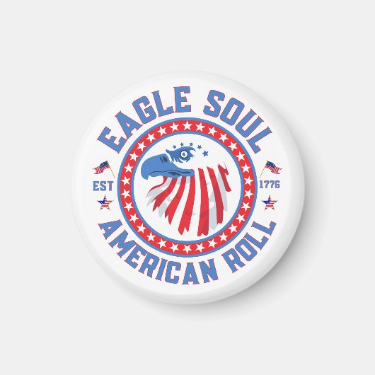 Eagle Soul Amerikanischer Roll 4. Juli-Feier Magnet (Vorne)