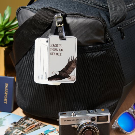 Eagle Spirit Animal Original Art Gepäckanhänger (Vorderseite & Rückseite)