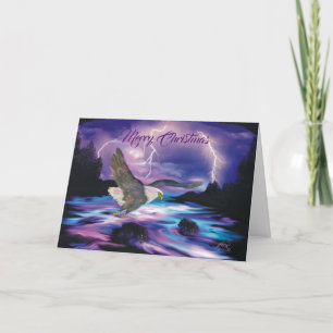 Eagle Spreading Weltfrieden Feiertagskarte