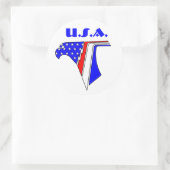 EAGLE STARS, USA RUNDER AUFKLEBER (Tasche)