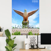Eagle Statue Langkawi Malaysia Vacation Souvenir Poster (Heimbüro)