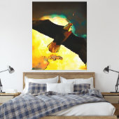 Eagle Storm - Fliegender Adler Fantasy Art Leinwanddruck (Insitu (Schlafzimmer))