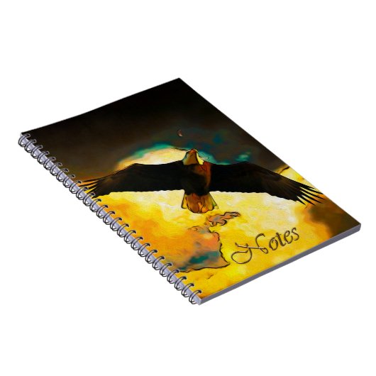 Eagle Storm - Fliegender Adler Fantasy Art Notizblock (Rechte Seite)