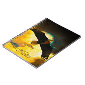 Eagle Storm - Fliegender Adler Fantasy Art Notizblock (Linke Seite)