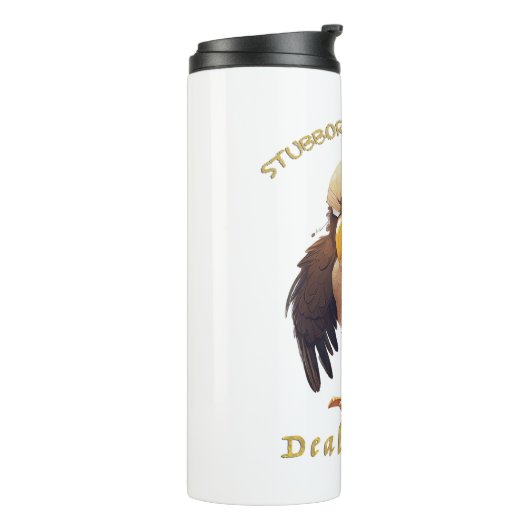 Eagle Stubborn kümmert sich um Niedliches, erstaun Thermosbecher (Nach links gedreht)