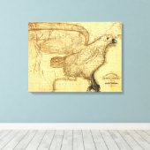 Eagle Superised gegen die Vereinigten Staaten Leinwanddruck (Insitu (Holzboden))