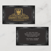 Eagle-Symbol | Verziert | Antike Grenze Visitenkarte (Vorne/Hinten)