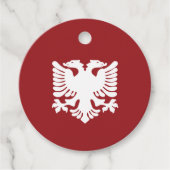 Eagle Tag: Weiß und Rot Geschenkanhänger (Vorderseite)