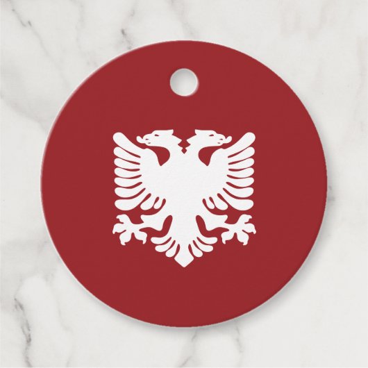 Eagle Tag: Weiß und Rot Geschenkanhänger (Vorderseite)