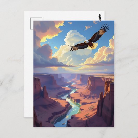 Eagle Themed Keeping in Touch Postkarte (Vorne/Hinten)