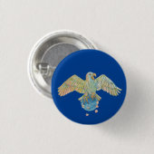 Eagle trägt Earth Deep Blue Button (Vorne & Hinten)