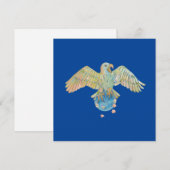 Eagle trägt Earth Deep Blue Feiertagskarte (Vorne/Hinten)