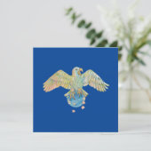 Eagle trägt Earth Deep Blue Feiertagskarte (Stehend Vorderseite)