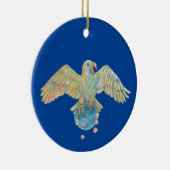 Eagle trägt Earth Deep Blue Keramik Ornament (Rechts)
