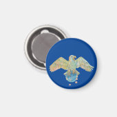 Eagle trägt Earth Deep Blue Magnet (Vorderseite/Rückseite)