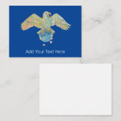 Eagle trägt Earth Deep Blue Mitteilungskarte (Vorne/Hinten)