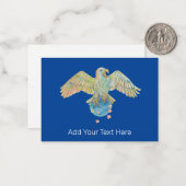 Eagle trägt Earth Deep Blue Mitteilungskarte (Vorderseite/Rückseite Beispiel)
