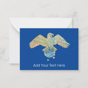 Eagle trägt Earth Deep Blue Mitteilungskarte