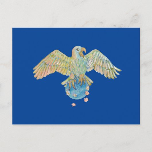Eagle trägt Earth Deep Blue Postkarte (Vorderseite)