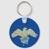 Eagle trägt Earth Deep Blue Schlüsselanhänger (Rückseite)