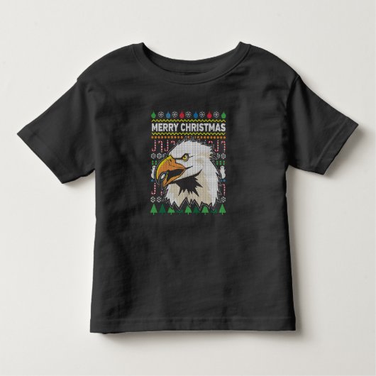 Eagle Ugly Christmas Sweater Wildlife Series Kleinkind T-shirt (Vorderseite)
