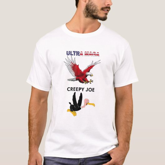 Eagle Ultra Maga Creepy Joe Anti Joe Biden T-Shirt (Vorderseite)