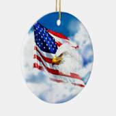 Eagle und amerikanische Flagge Keramikornament (Rechts)