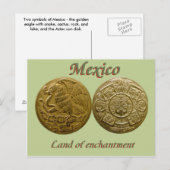 Eagle und Aztec-Sonnenkarte Postkarte (Vorne/Hinten)