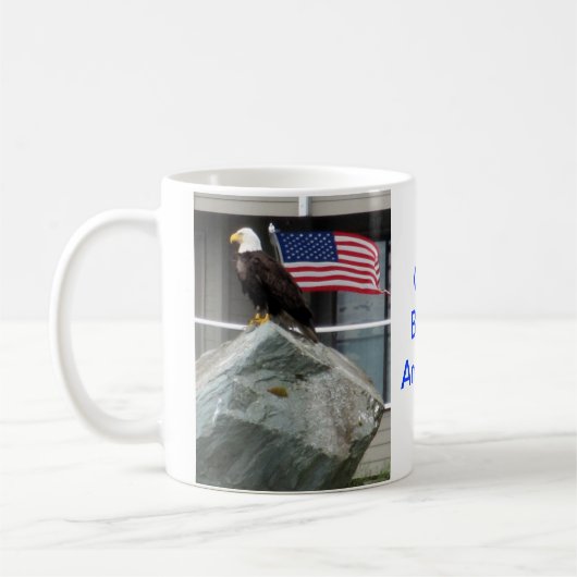 Eagle und Flagge Kaffeetasse (Links)