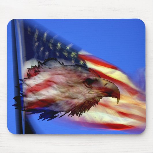 Eagle und Flagge Mousepad (Vorne)