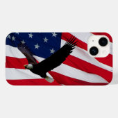 Eagle US Flag am Windy Day Case-Mate iPhone Hülle (Rückseite (Horizontal))