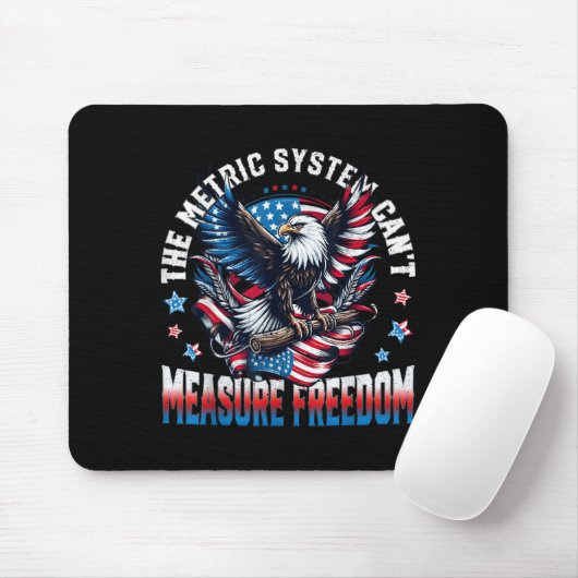 Eagle US-Flagge das metrische System kann nicht me Mousepad (Mit Mouse)