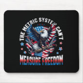 Eagle US-Flagge das metrische System kann nicht me Mousepad (Vorne)