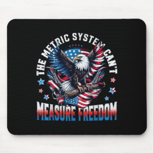 Eagle US-Flagge das metrische System kann nicht me Mousepad