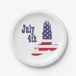 Eagle, USA Flag, 4. Juli Paper Tellers Pappteller