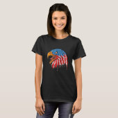 Eagle USA Flag Veteran Independence Day Patriotic  T-Shirt (Vorne ganz)