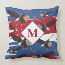 Eagle USA Patriotic American Flag Monogram