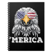 Eagle USA Sonnenbrille 4. Juli American Flag Notizblock (Vorderseite)