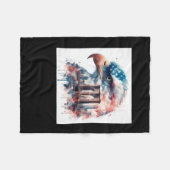 Eagle Usa Sticker Fleecedecke (Vorderseite (Horizontal))