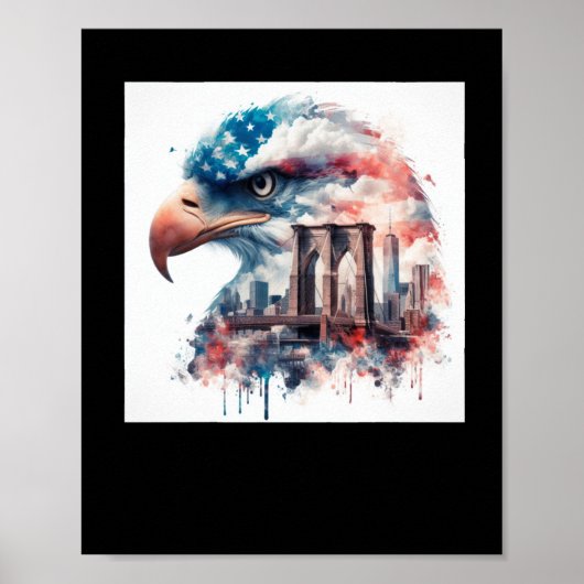 Eagle Usa Sticker Poster (Vorne)