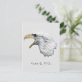 Eagle Valor & Pride individuell anpassbar Postkarte (Stehend Vorderseite)