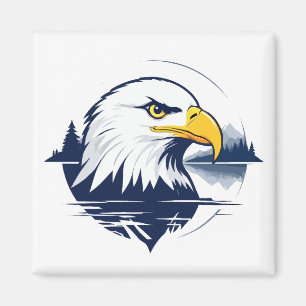 Eagle Vector Art Animal Modern Urban City Grafik Magnet