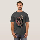 Eagle Versus Snakeraditionalattoo funny T-Shirt (Vorne ganz)