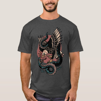 Eagle Versus Snakeraditionalattoo funny T-Shirt