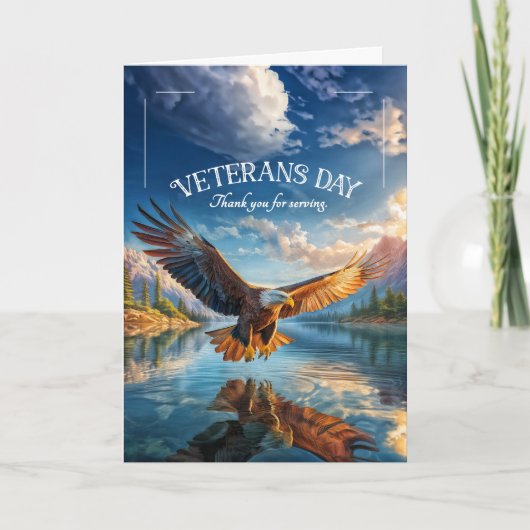 Eagle Veterans Day Feiertagskarte (Vorderseite)