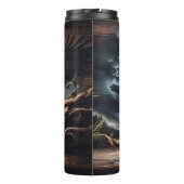 Eagle vor dem Blitz Storm Sky Thermosbecher (Rückseite)