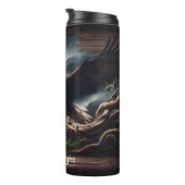 Eagle vor dem Blitz Storm Sky Thermosbecher (Nach rechts gedreht)