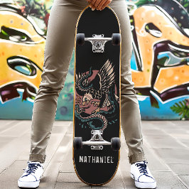 Eagle Vs Snake Retro Tattoo Style Individuelle Nam Skateboard