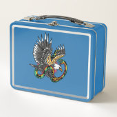 Eagle vs Snake Tattoo Design Metall Brotdose (Vorderseite)